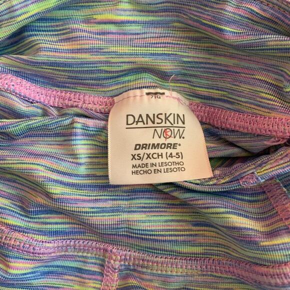 DANSKIN NOW Girl’s DriMore Multi-Color Athletic Leggings / Size: XS 4-5 - Picture 3 of 7
